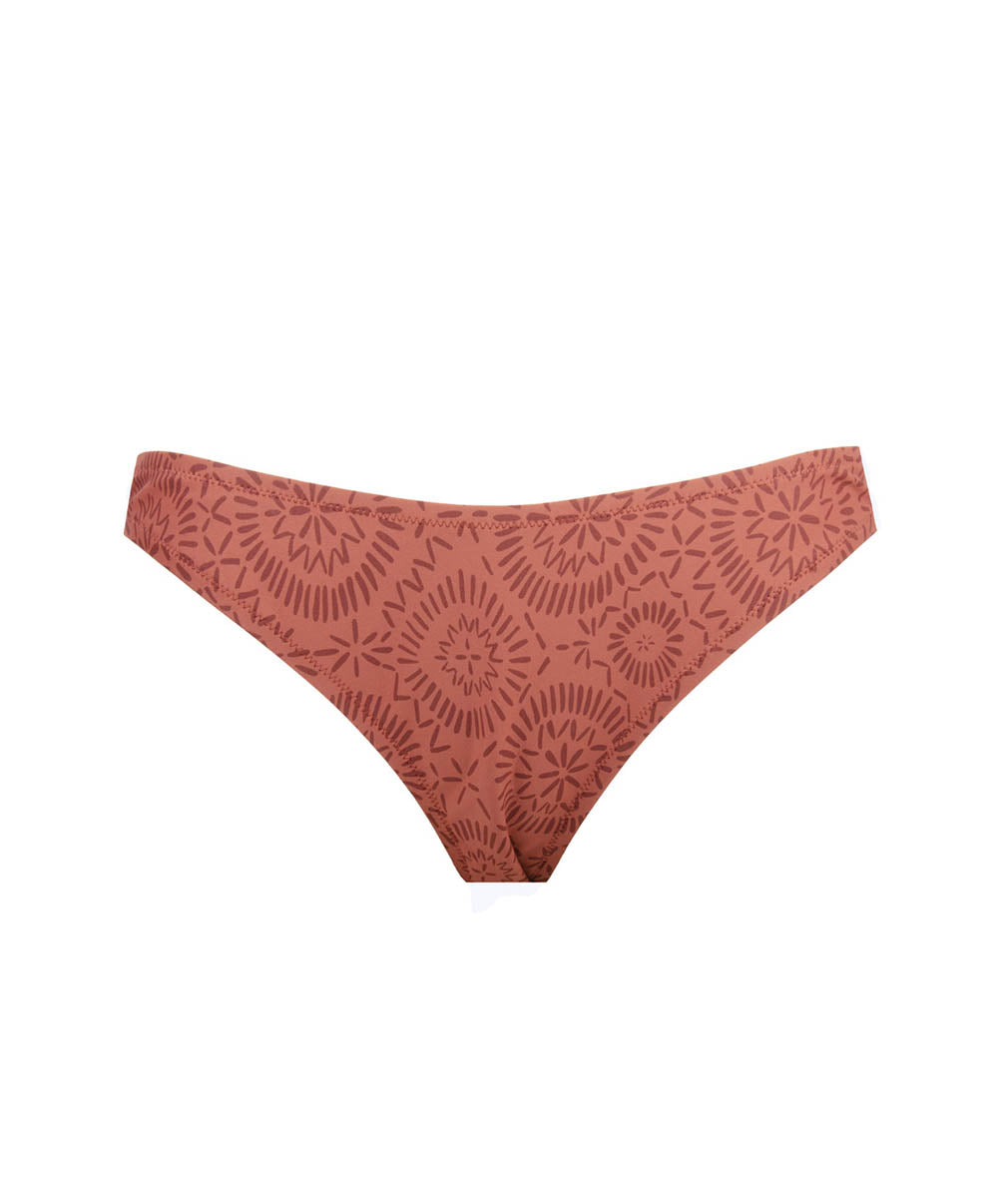 Maillot de bain culotte séduction L'ethnica Ocre brune Antigel Bain EBB0774-BO
