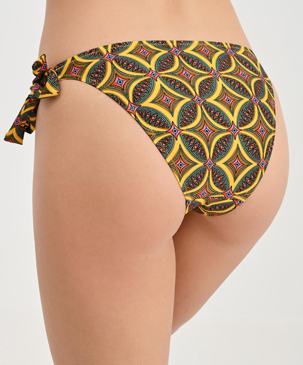 Maillot de bain slip à nouettes bikini La Muse Africa jaune Antigel Bain EBB0156-JA