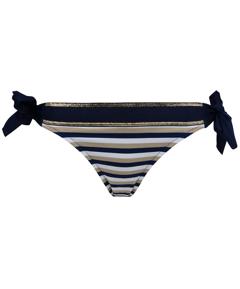 Maillot de bain slip à nouettes bikini La Belle à Bord or navy Antigel Bain EBB0175-ON 10