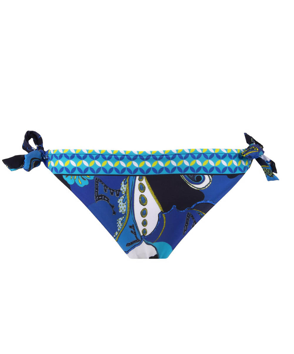 Bas de maillot de bain slip bikini Lise Charmel bain Soleil floral Bleu ABB0146-BF