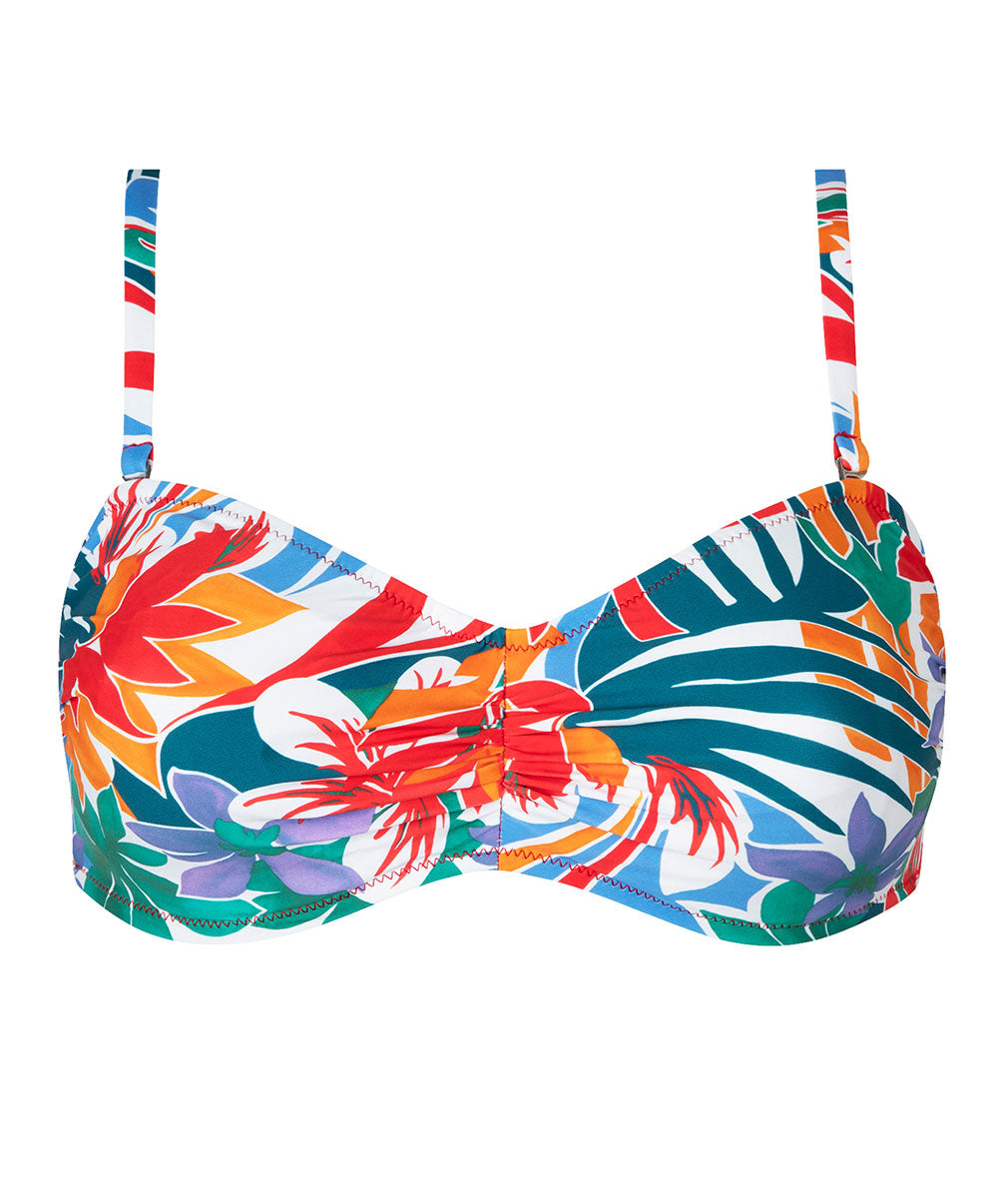 Soutien-gorge de bain souple bandeau La Flaneuse papiers découpés multicolore Antigel Bain FBB7467-PD 100