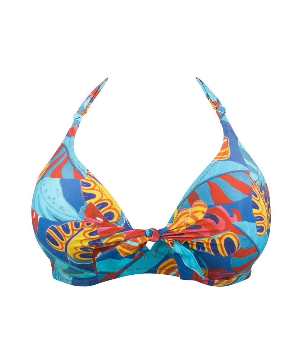 Maillot de bain triangle armatures La Foglia Antigel ciel feuillage Antigel Bain FBB3254-CF 10