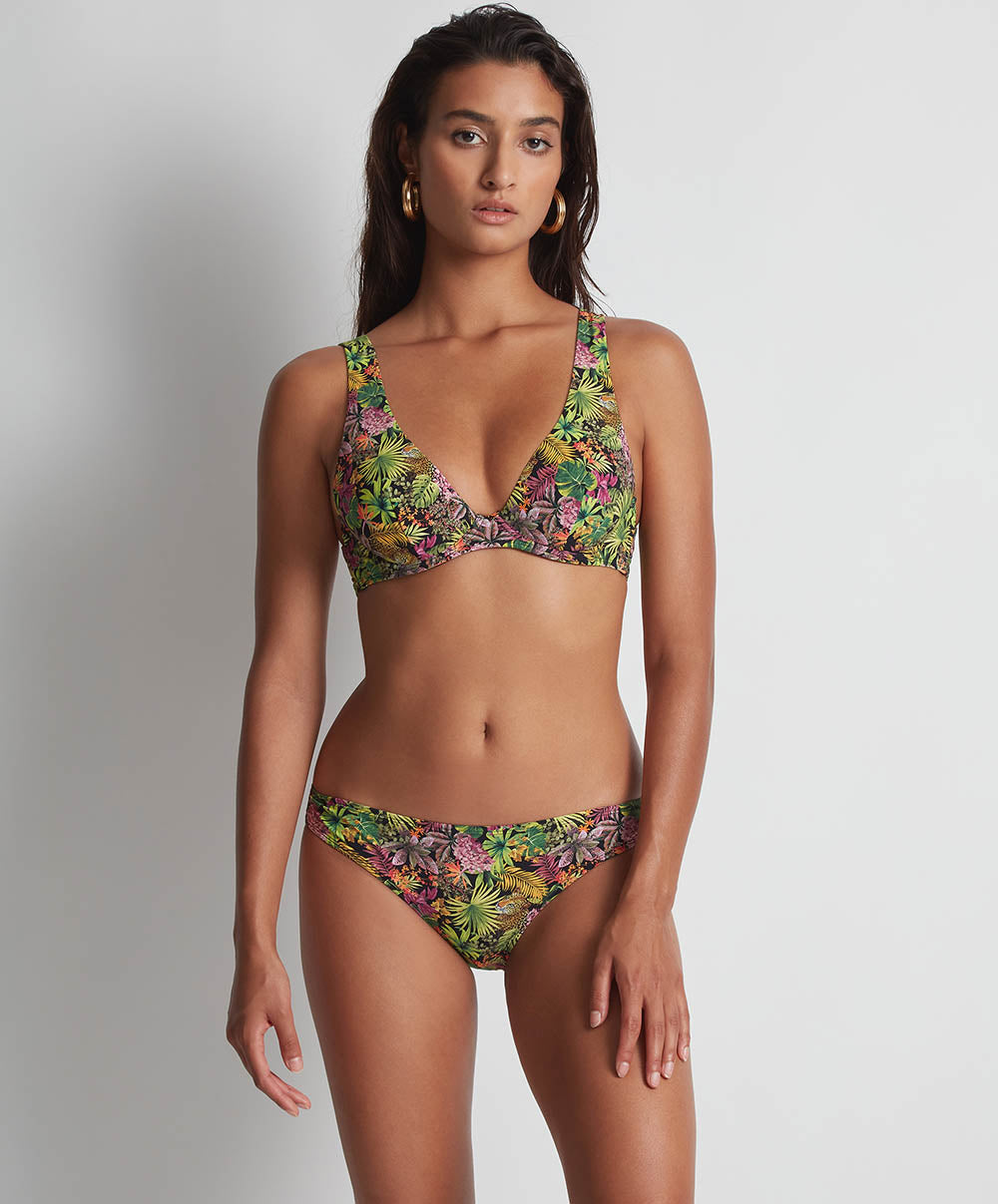 Haut de maillot triangle avec armatures Exotic fever Deep forest Aubade Bain LK12-DEEF