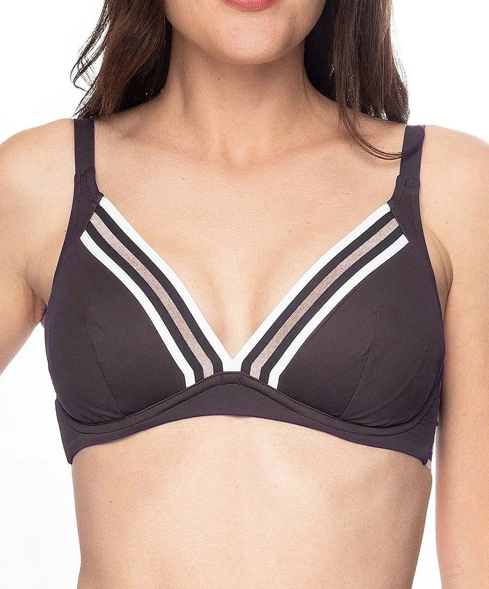 Maillot de bain triangle avec armatures Lise Charmel bain Énergie Nautique taupe ABA2535-TN