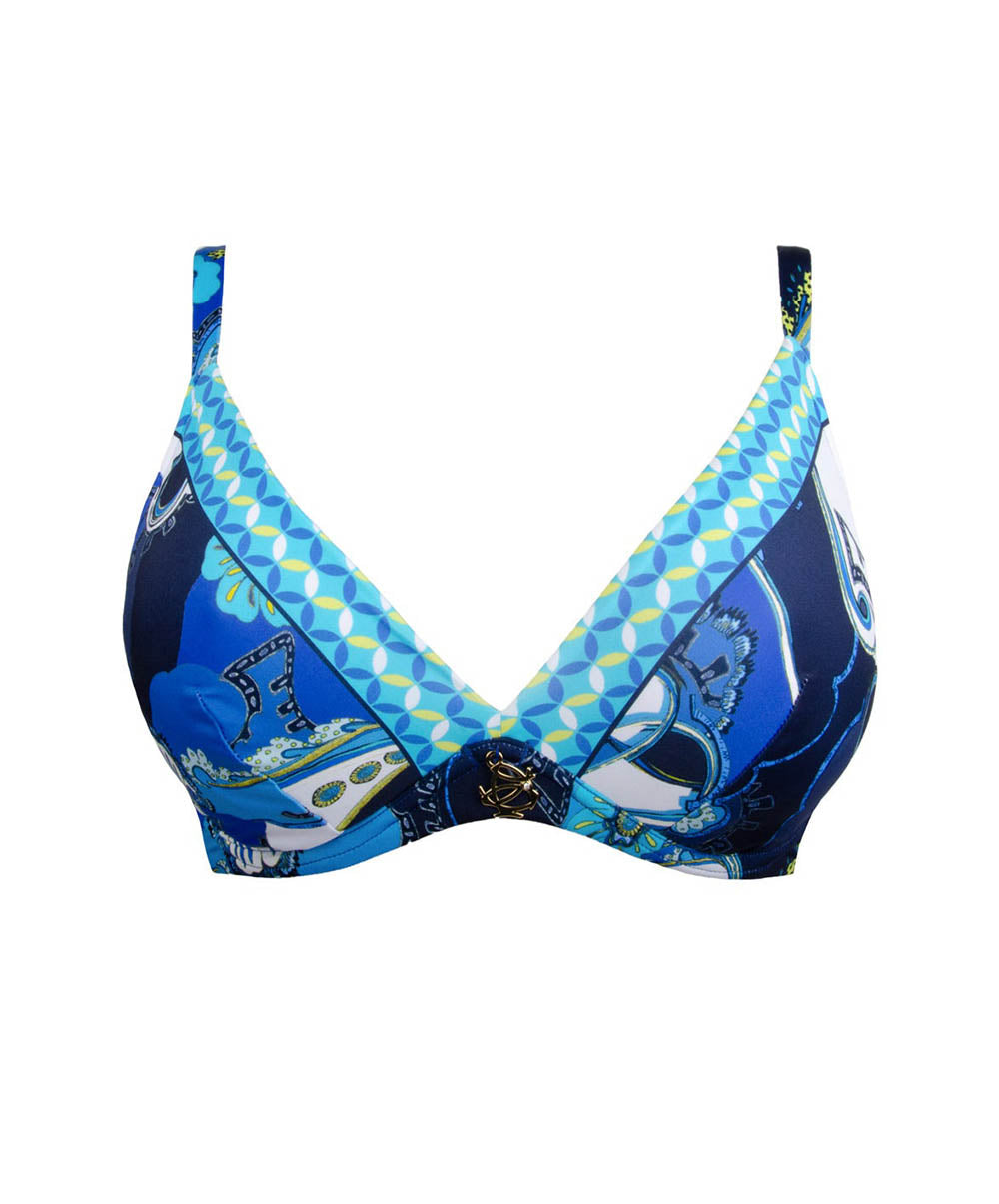Maillot de bain triangle avec armatures Lise Charmel bain Soleil floral Bleu ABB2546-BF