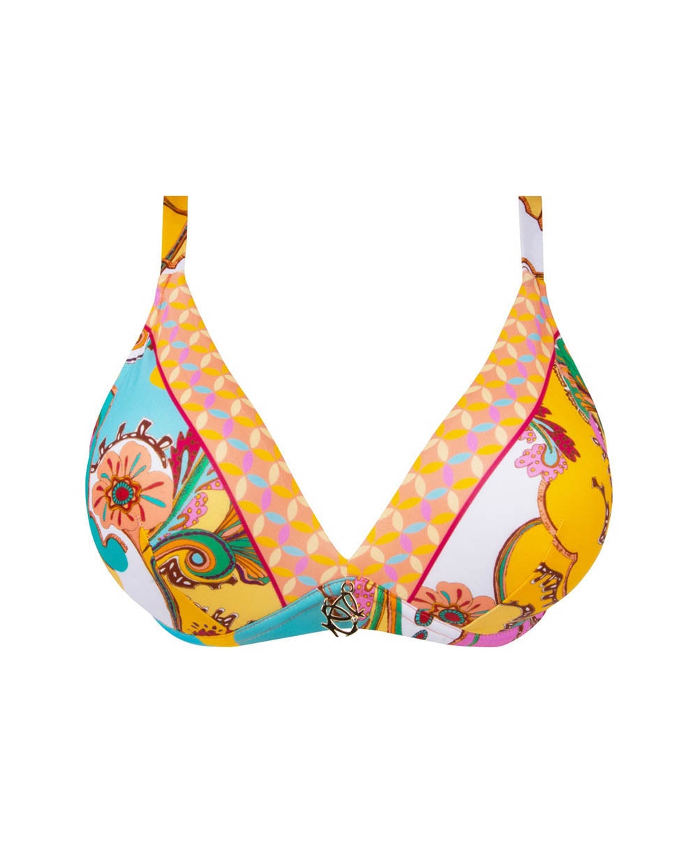 Maillot de bain triangle avec armatures Lise Charmel bain Soleil floral Curcuma ABB2546-CS