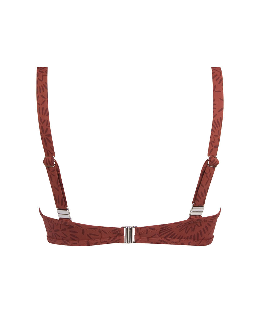 Maillot de bain triangle avec armatures L'ethnica Ocre brune Antigel Bain FBB3274-BO