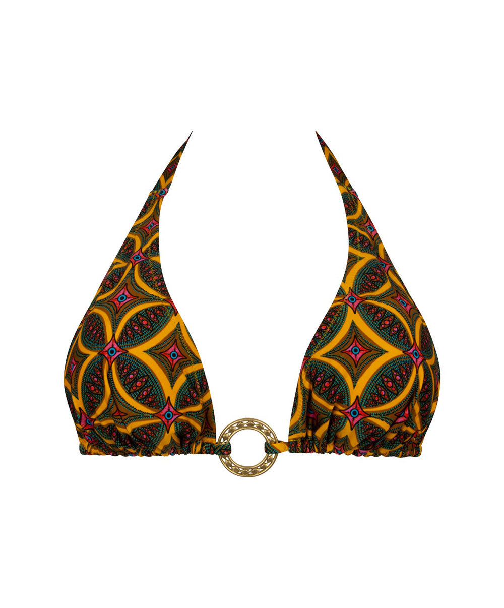 Maillot de bain triangle mousse La Muse Africa jaune Antigel Bain EBB2756-JA