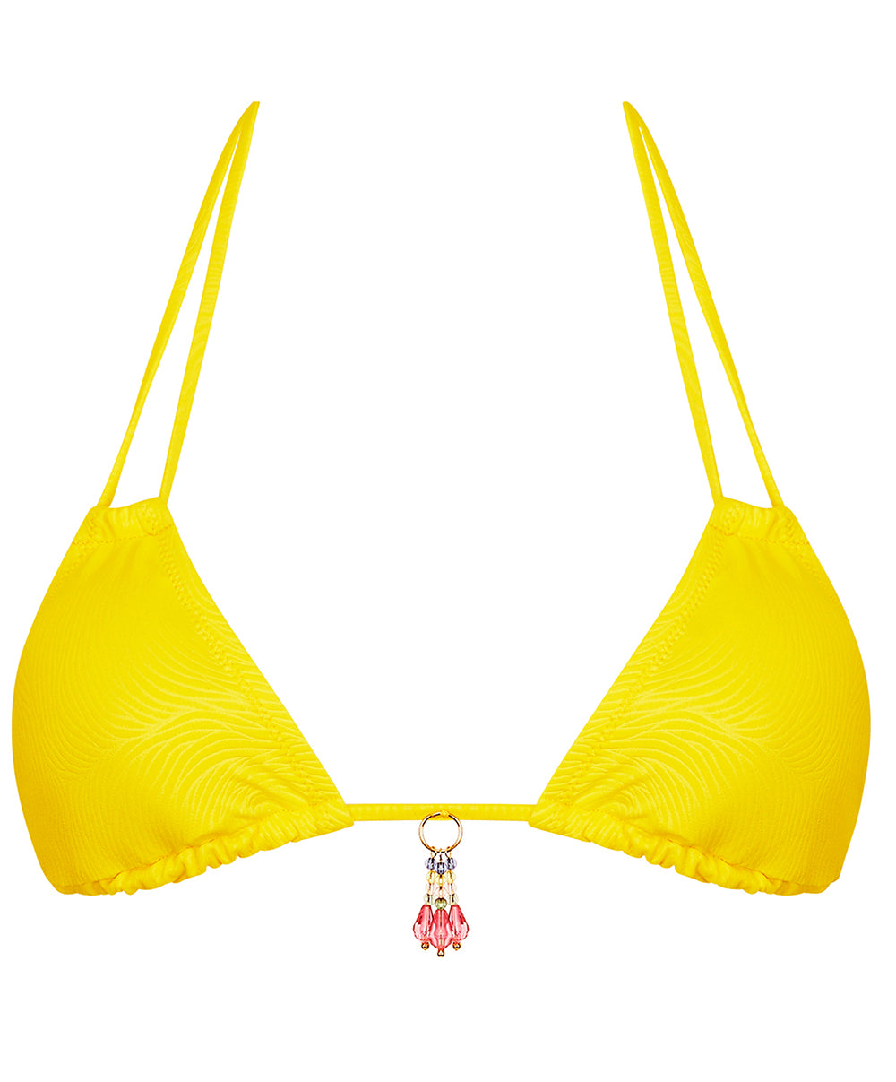 Maillot de bain triangle mousse La Muse des Vagues jaune Antigel Bain EBB2726-JA