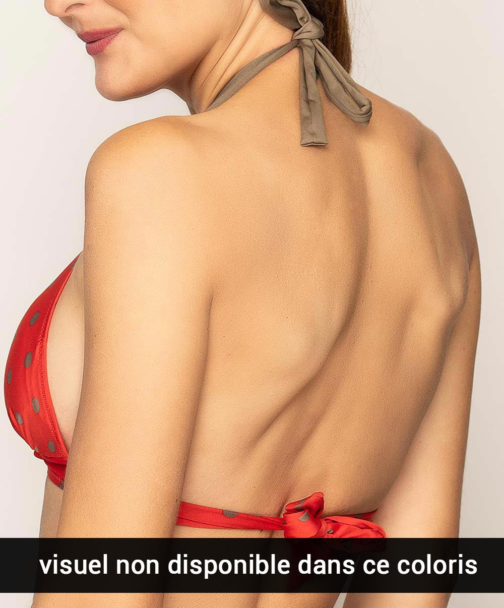 Maillot de bain triangle mousse La Pois Toujours acqua brun Antigel Bain EBA2722-PA