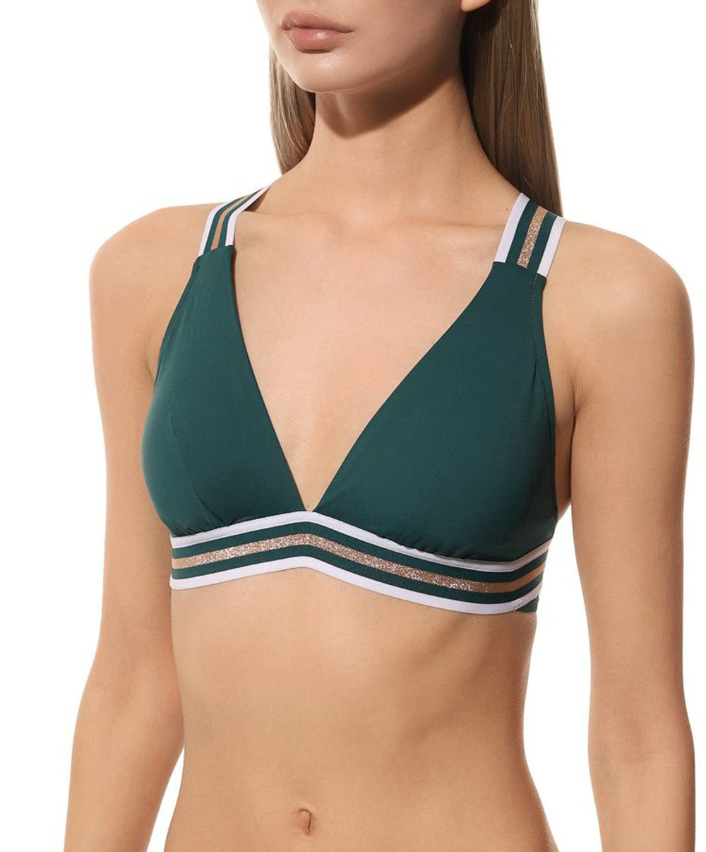 Maillot de bain triangle sans armatures Lise Charmel bain Énergie Nautique pacifique ABA2035-PN