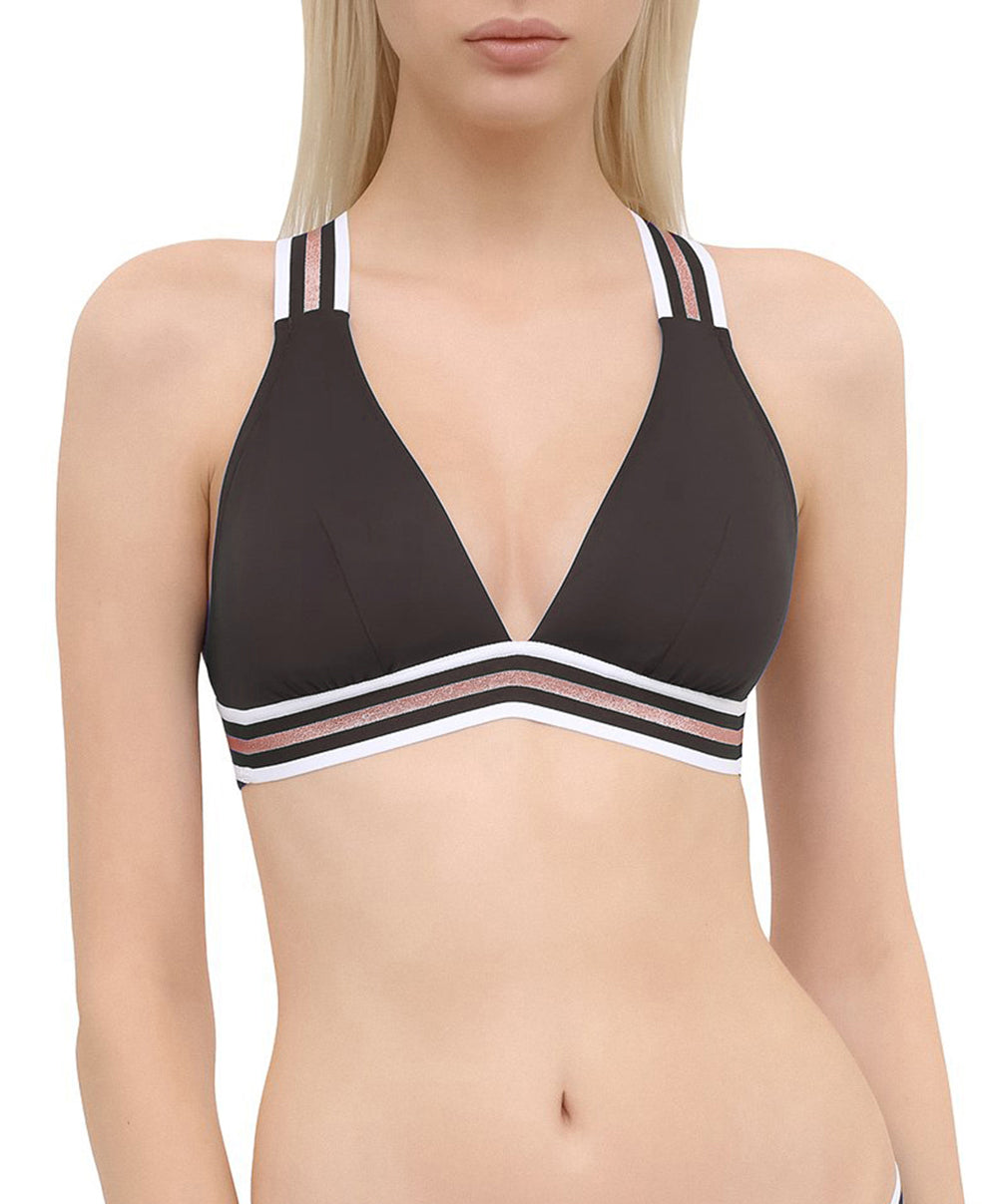 Maillot de bain triangle sans armatures Lise Charmel bain Énergie Nautique taupe ABA2035-TN