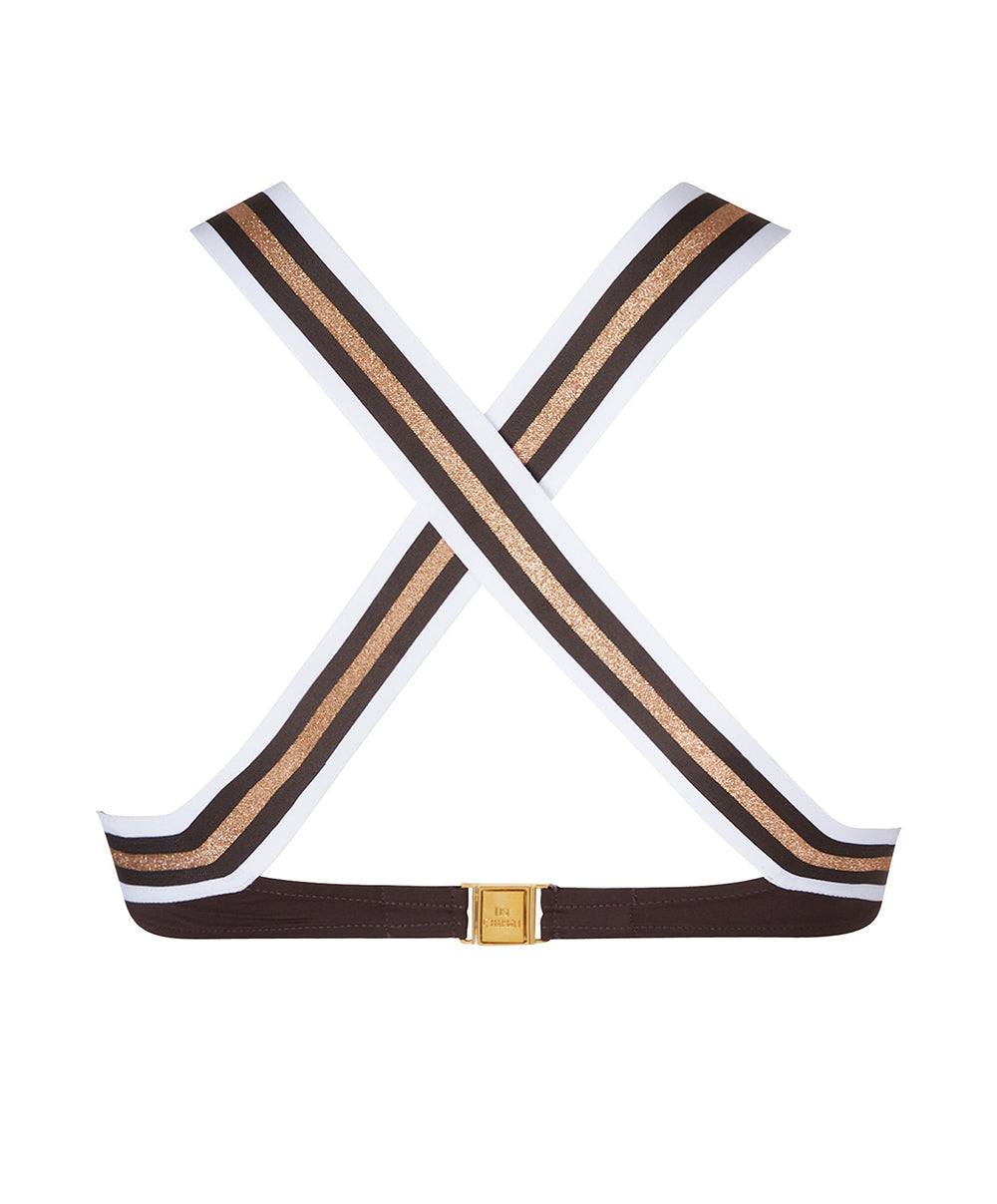 Maillot de bain triangle sans armatures Lise Charmel bain Énergie Nautique taupe ABA2035-TN