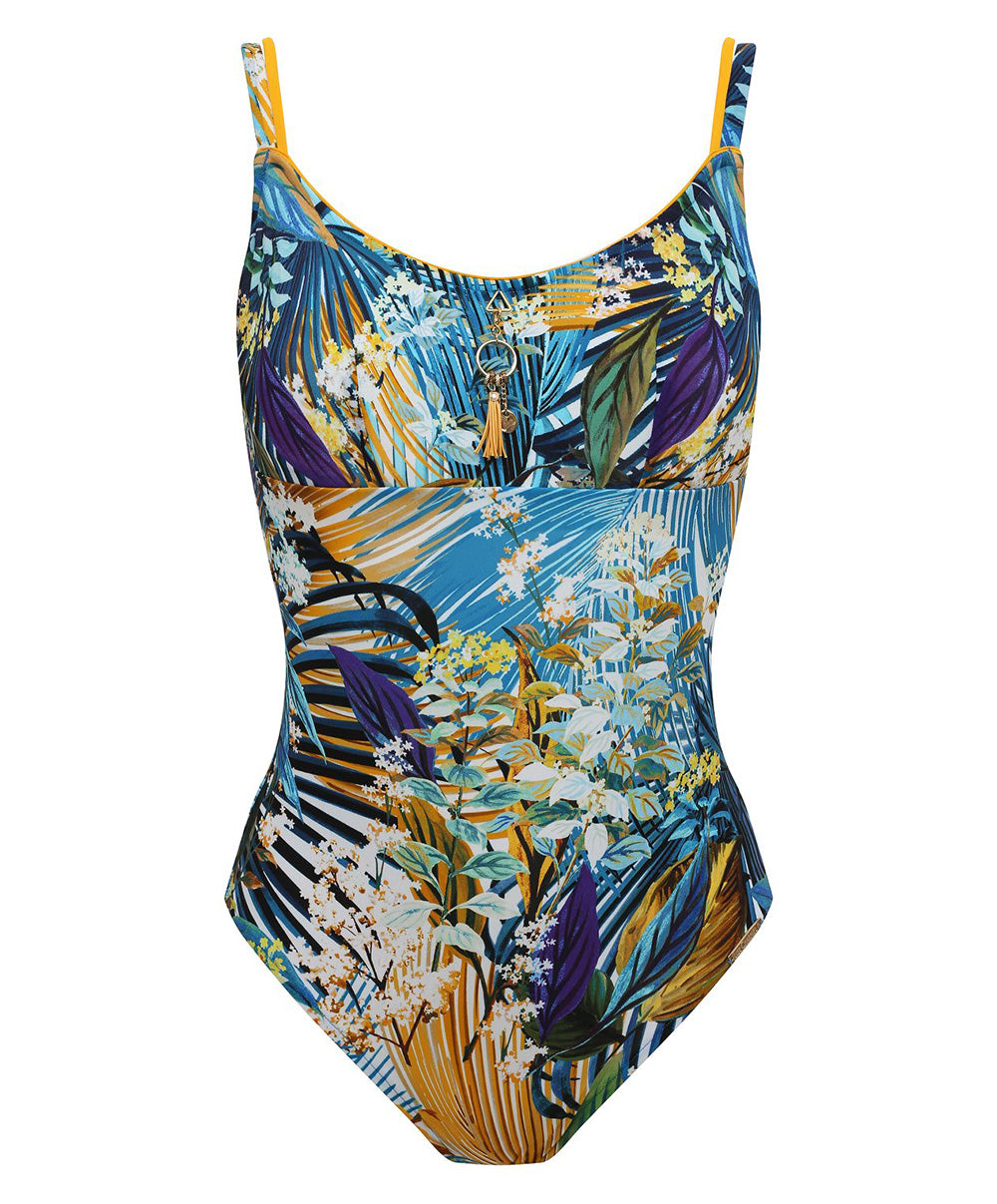 Maillot de bain une pièce avec armatures Lise Charmel bain Evasion Jungle aqua ABB6256-JA