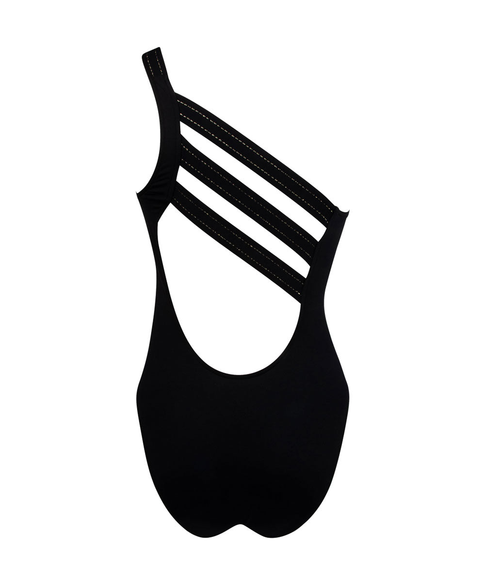 Maillot de bain une pièce asymétrique séduction Lise Charmel bain Anneaux d'Or noir ABB9755-NO