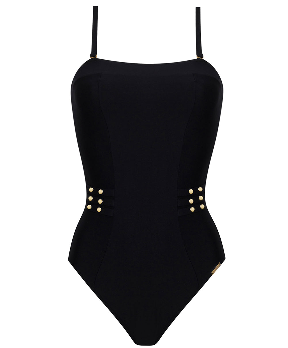 Maillot de bain une pièce bustier sans armatures Lise Charmel bain Éclat Rock noir ABB7270-NO