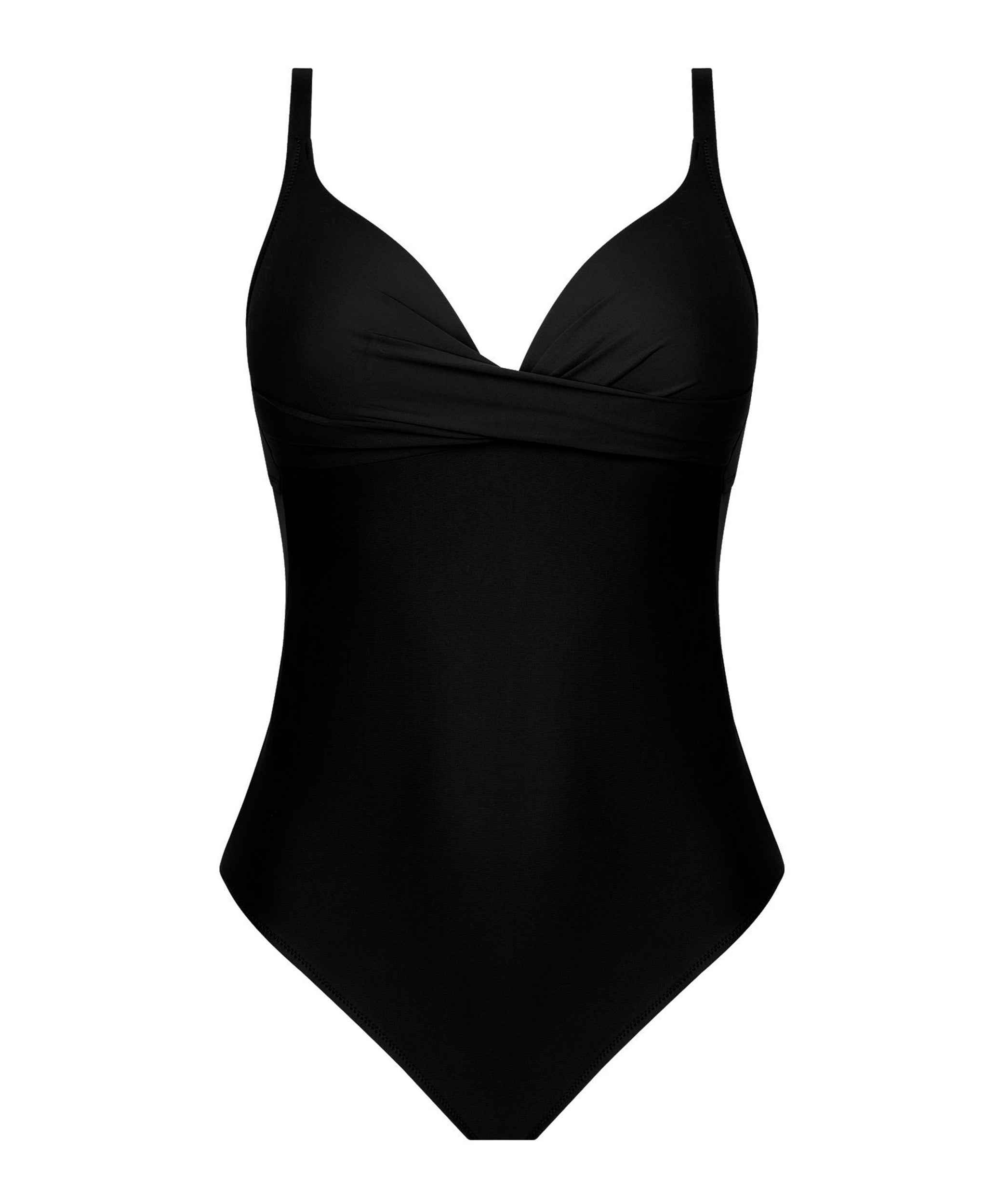 Maillot de bain une pièce coque triangle décolleté plongeant La Chiquissima noir Antigel Bain FBB7914-NO 1