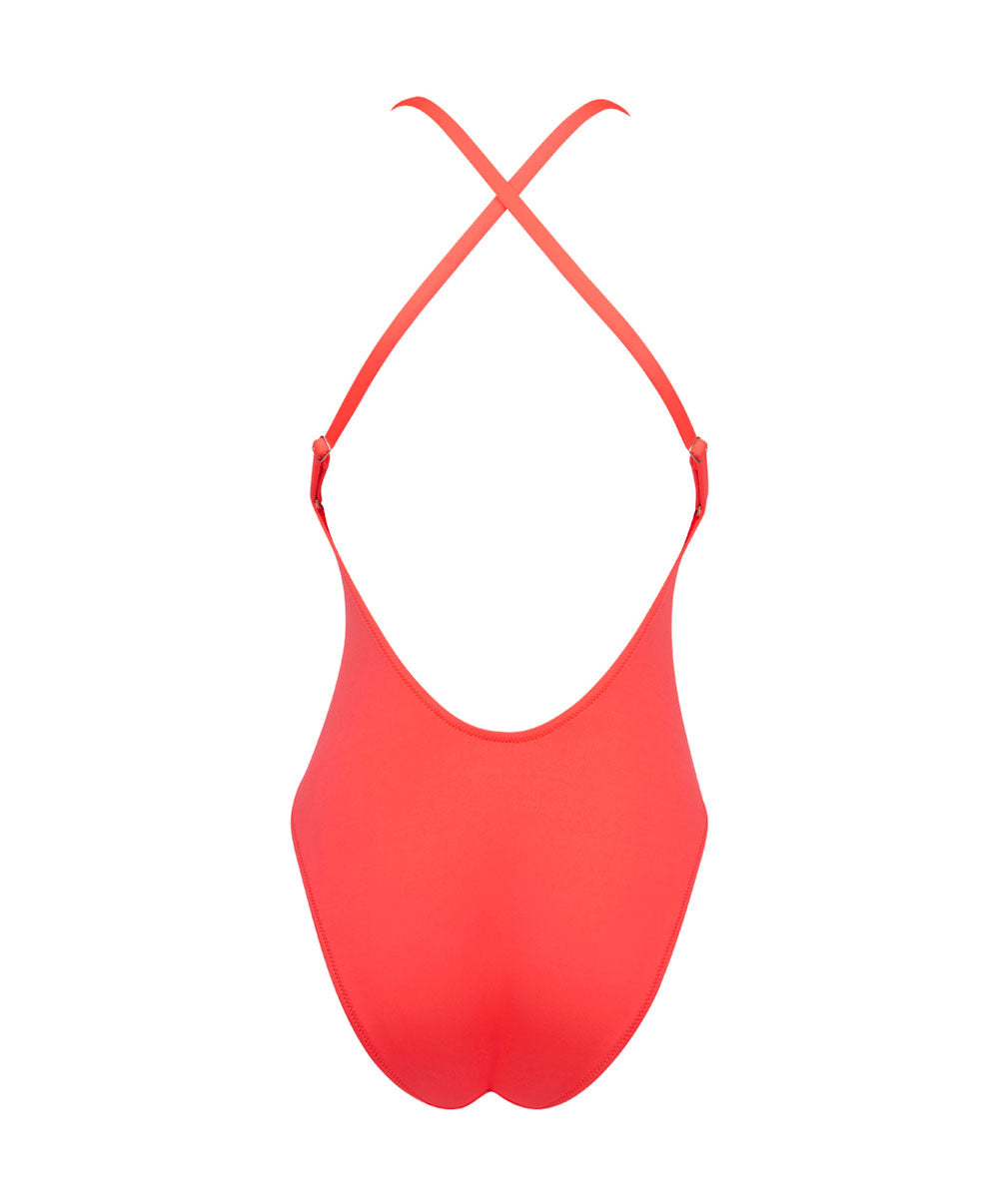 Maillot de bain une pièce dos nageur La Starlette star corail Antigel Bain EBB9205-SC 10