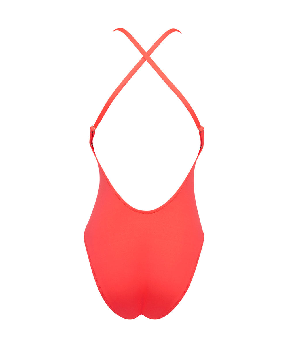 Maillot de bain une pièce dos nageur La Starlette star corail Antigel Bain EBB9205-SC 10