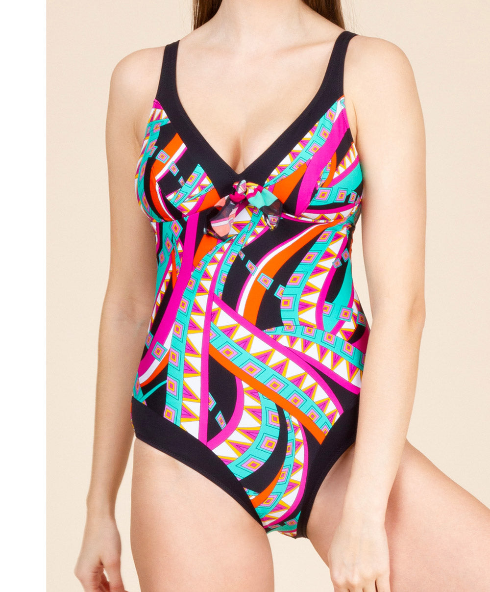 Maillot de bain une pièce maintien La Psychédélia fantasmagorie Antigel Bain FBB9224-FA