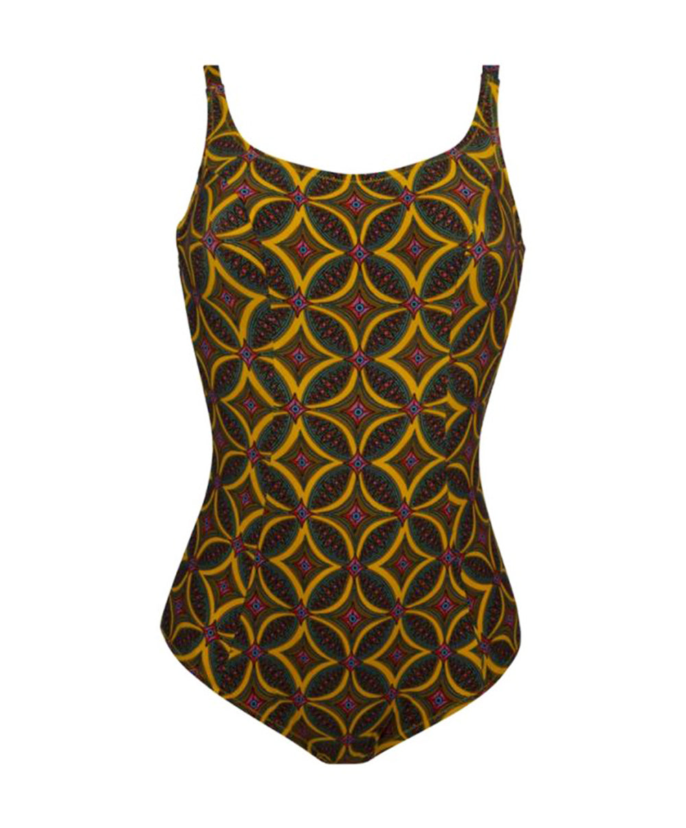 Maillot de bain une pièce maintien avec armatures La Muse Africa jaune Antigel Bain FBB6256-JA 10
