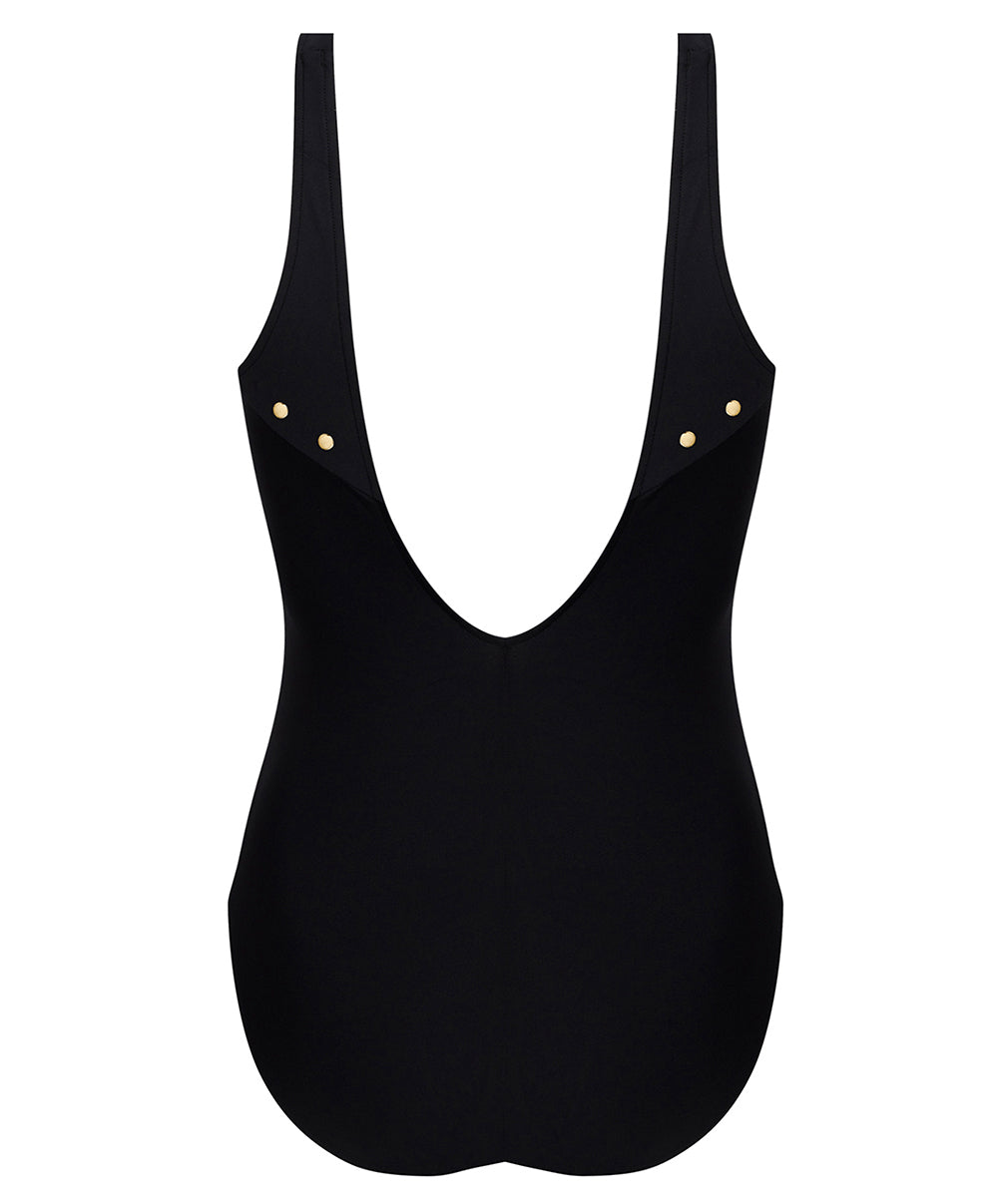 Maillot de bain une pièce dos ouvert Lise Charmel bain Éclat Rock noir ABB6970-NO