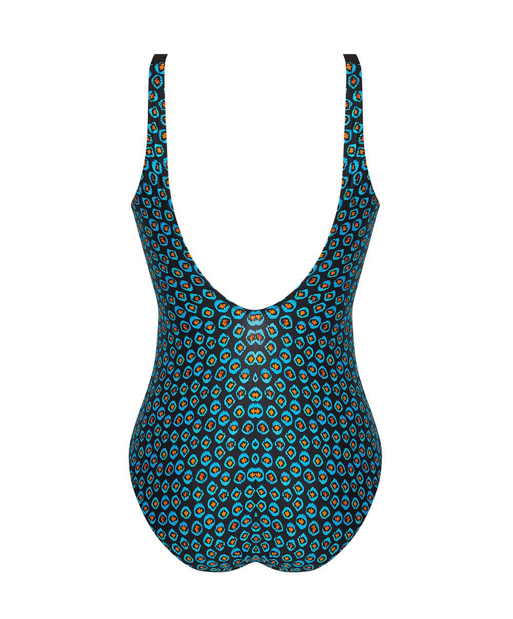 Maillot de bain une pièce maintien sans armatures La Vagabonde pois soleil Antigel Bain FBB9287-PS