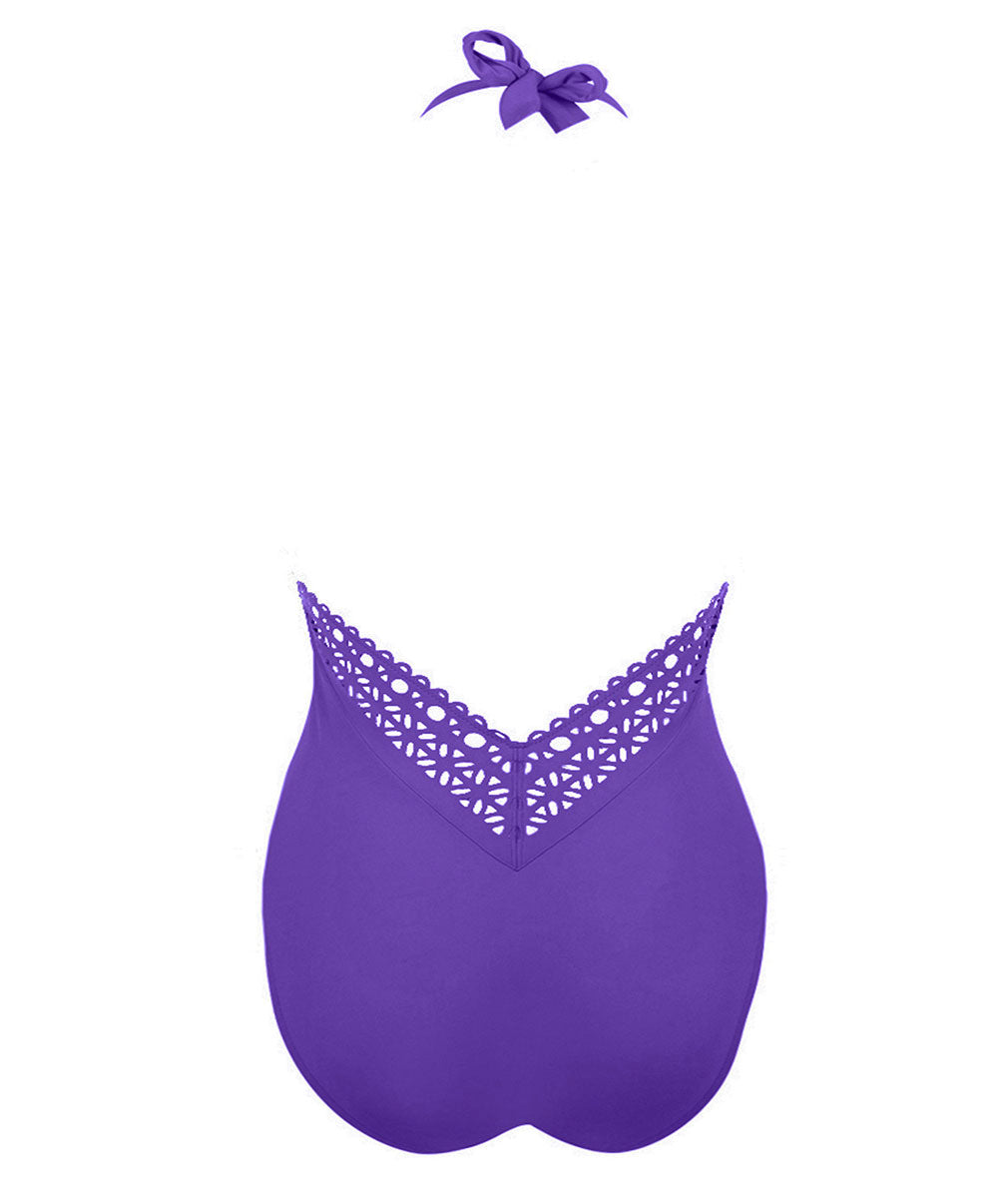Maillot de bain une pièce sexy plongeant Lise Charmel bain Ajourage Couture iris ABA9615-IC
