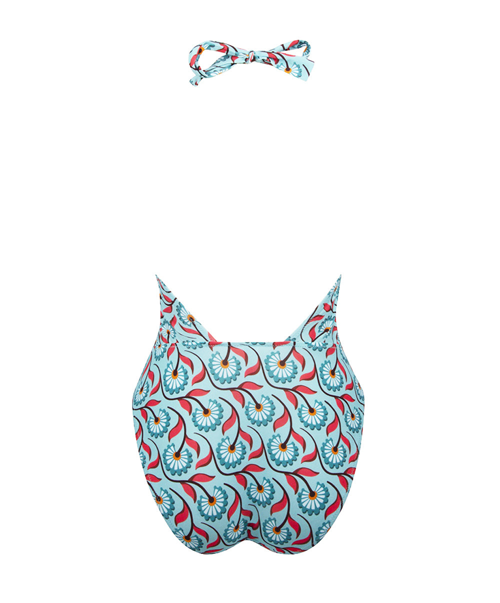 Maillot de bain une pièce sans armatures La Muse Bohème azur Antigel Bain EBB9236-AB 10