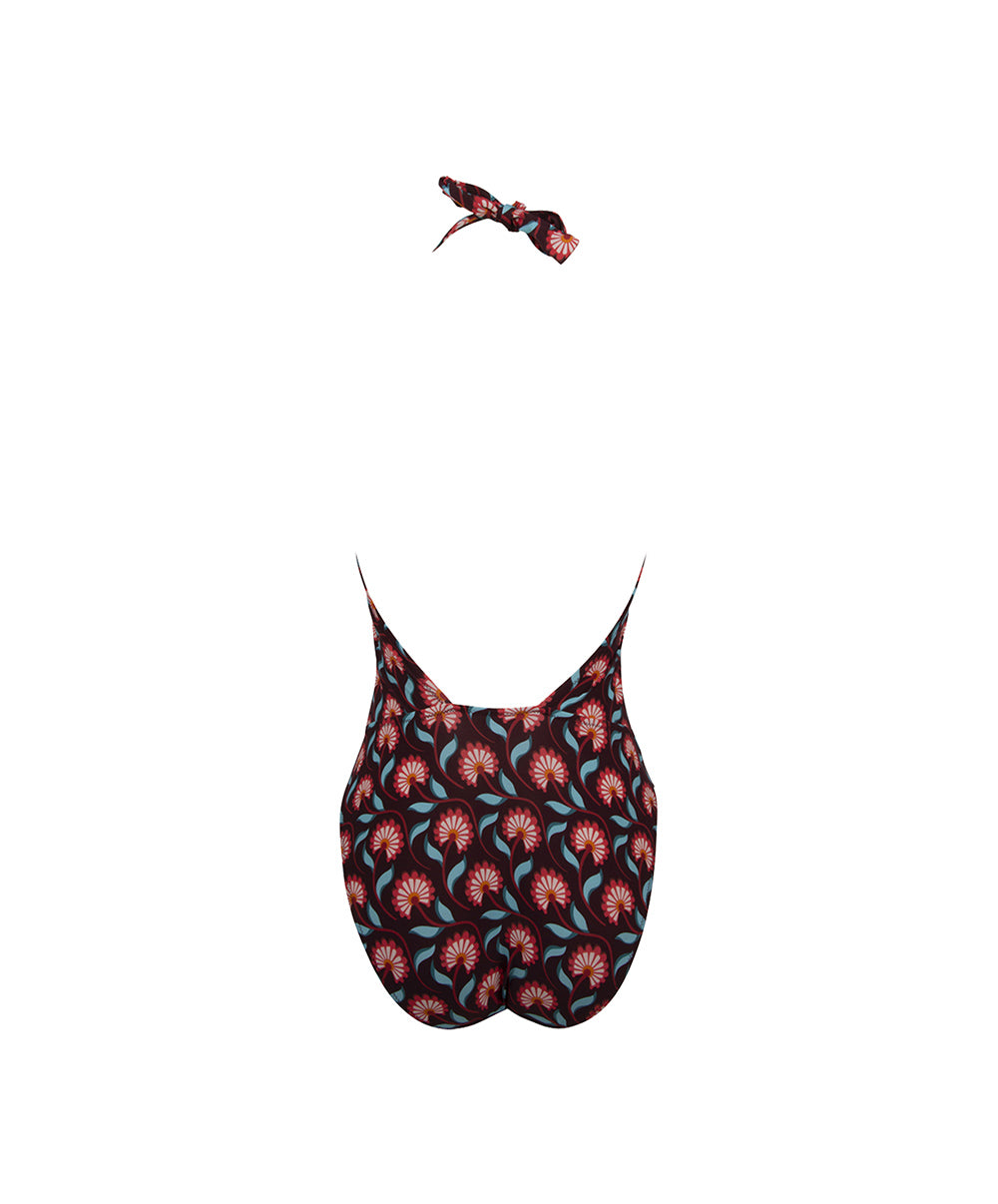 Maillot de bain une pièce sans armatures La Muse Bohème prune Antigel Bain EBB9236-PB