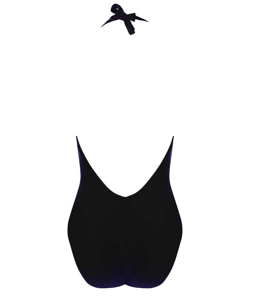 Maillot de bain une pièce sexy tour de cou Lise Charmel bain Perles Nacrées noir ABB9769-NO