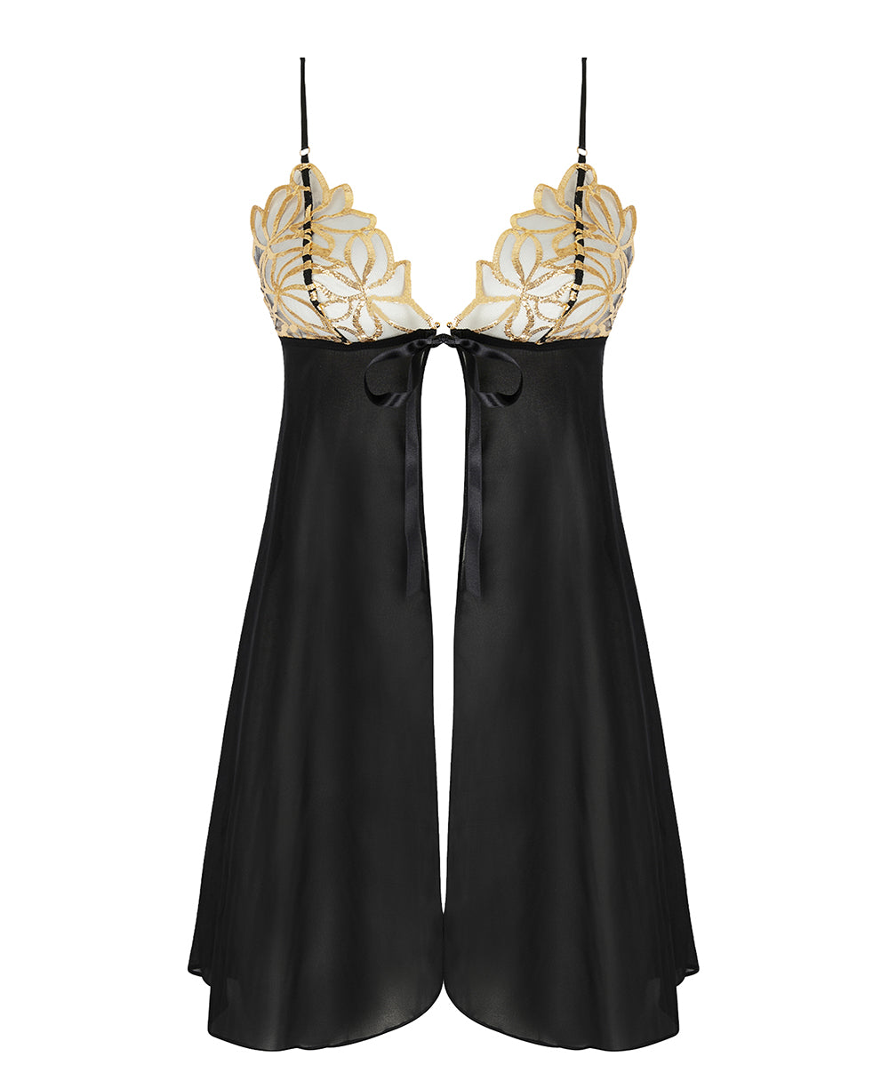 Nuisette babydoll Lise Charmel Éclats d'Or noir or ALJ1729-NO