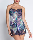 Nuisette charme en soie et viscose Lise Charmel Déesse Désirs mauve ALH1077-MD