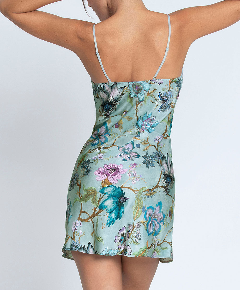 Nuisette charme en satin de viscose Reve en fleurs opale Lise Charmel ALJ1043 RO 2