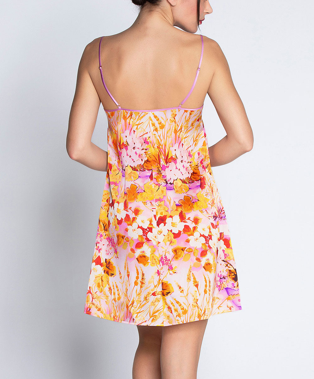 Nuisette charme en soie Lise Charmel Jardins de Lumière bouquet multicolore ALH1049-BL