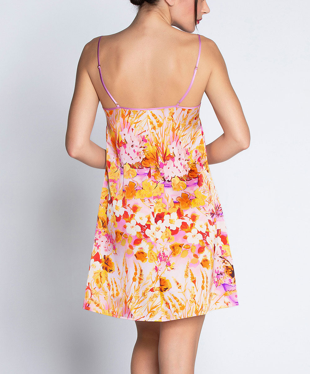 Nuisette charme en soie Lise Charmel Jardins de Lumière bouquet multicolore ALH1049-BL