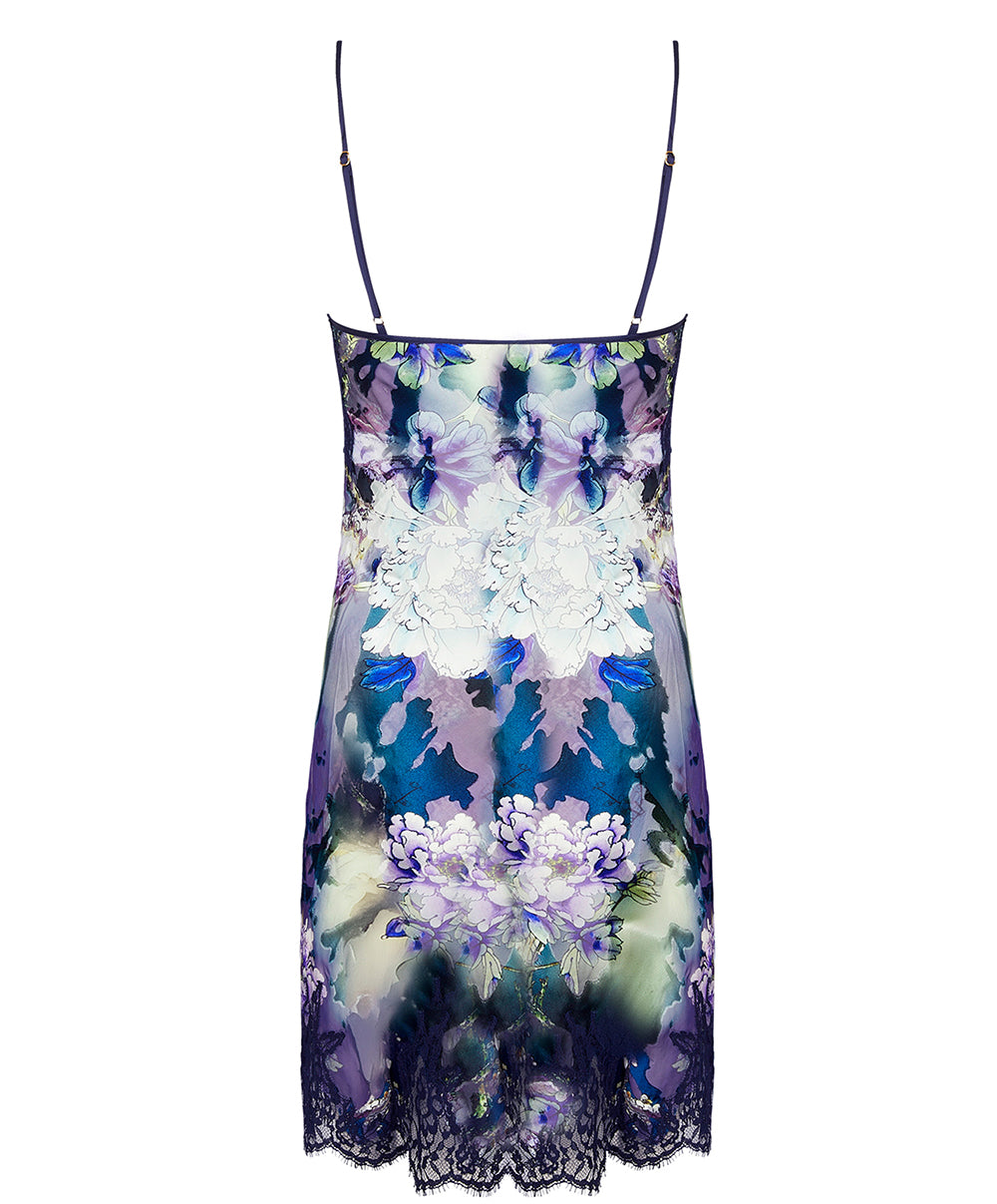 Nuisette charme en soie et viscose Lise Charmel Déesse Désirs mauve ALH1077-MD