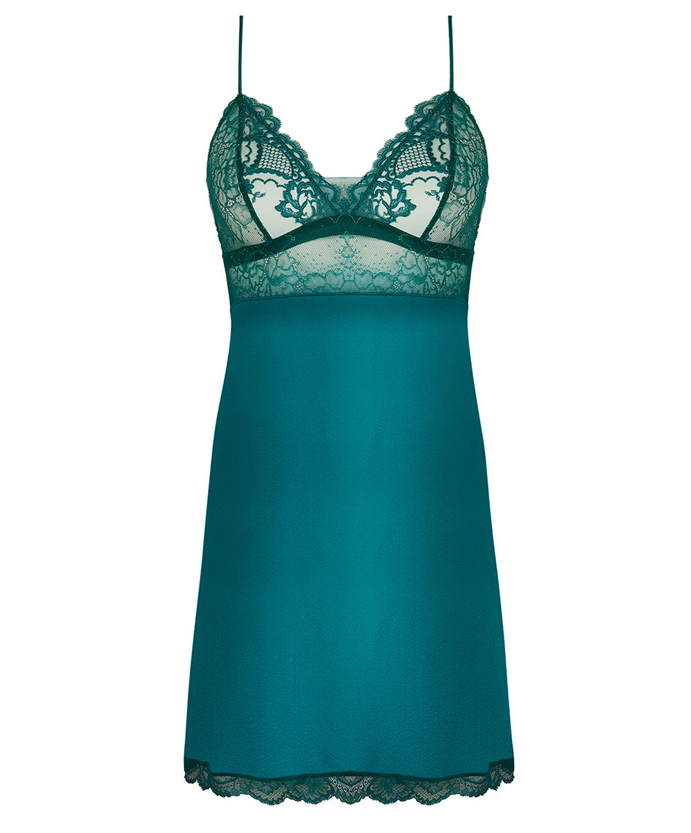 Nuisette en soie glamour Lise Charmel Sublime en Dentelle vert princesse ALH1413-VP