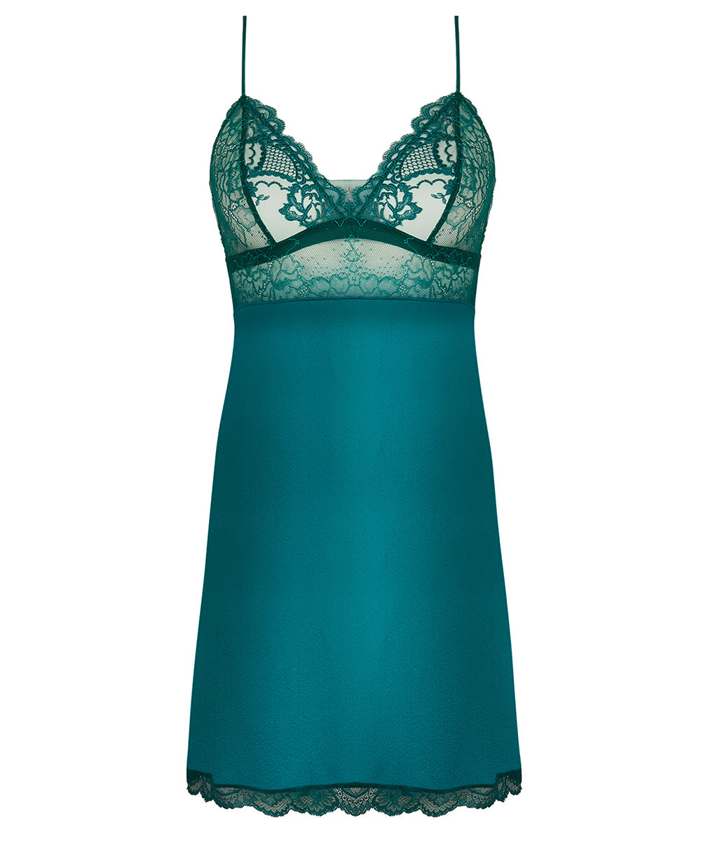 Nuisette en soie glamour Lise Charmel Sublime en Dentelle vert princesse ALH1413-VP