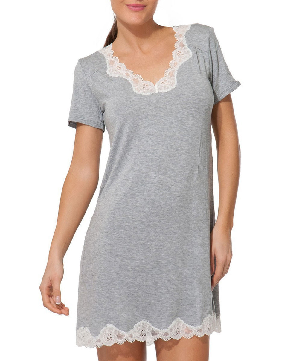 Nuisette manches courtes Antigel de Lise Charmel Simply Perfect chiné gris FNA1006-CG