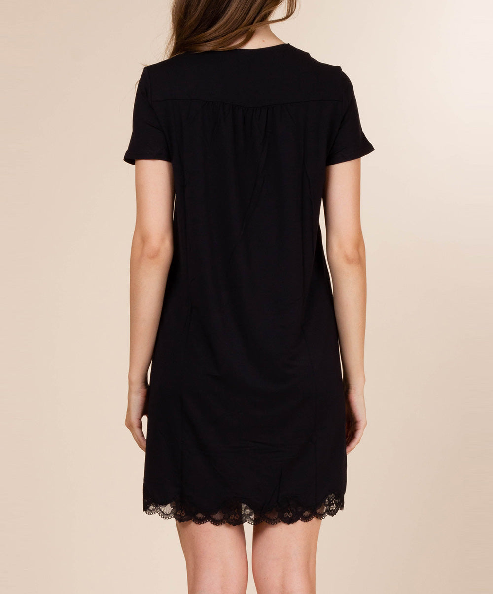 Nuisette manches courtes Antigel de Lise Charmel Simply Perfect noir FNA1006-NO face