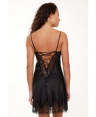 Nuisette satinée noire Lingadore Lingadore nightwear 7507CH-02-NOIR