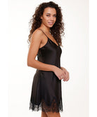 Nuisette satinée noire Lingadore Lingadore nightwear 7507CH-02-NOIR