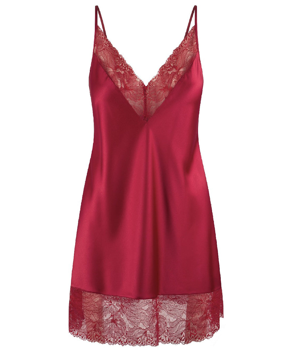 Nuisette satinée rouge cerise Lingadore Lingadore nightwear 7504CH-164-CERI