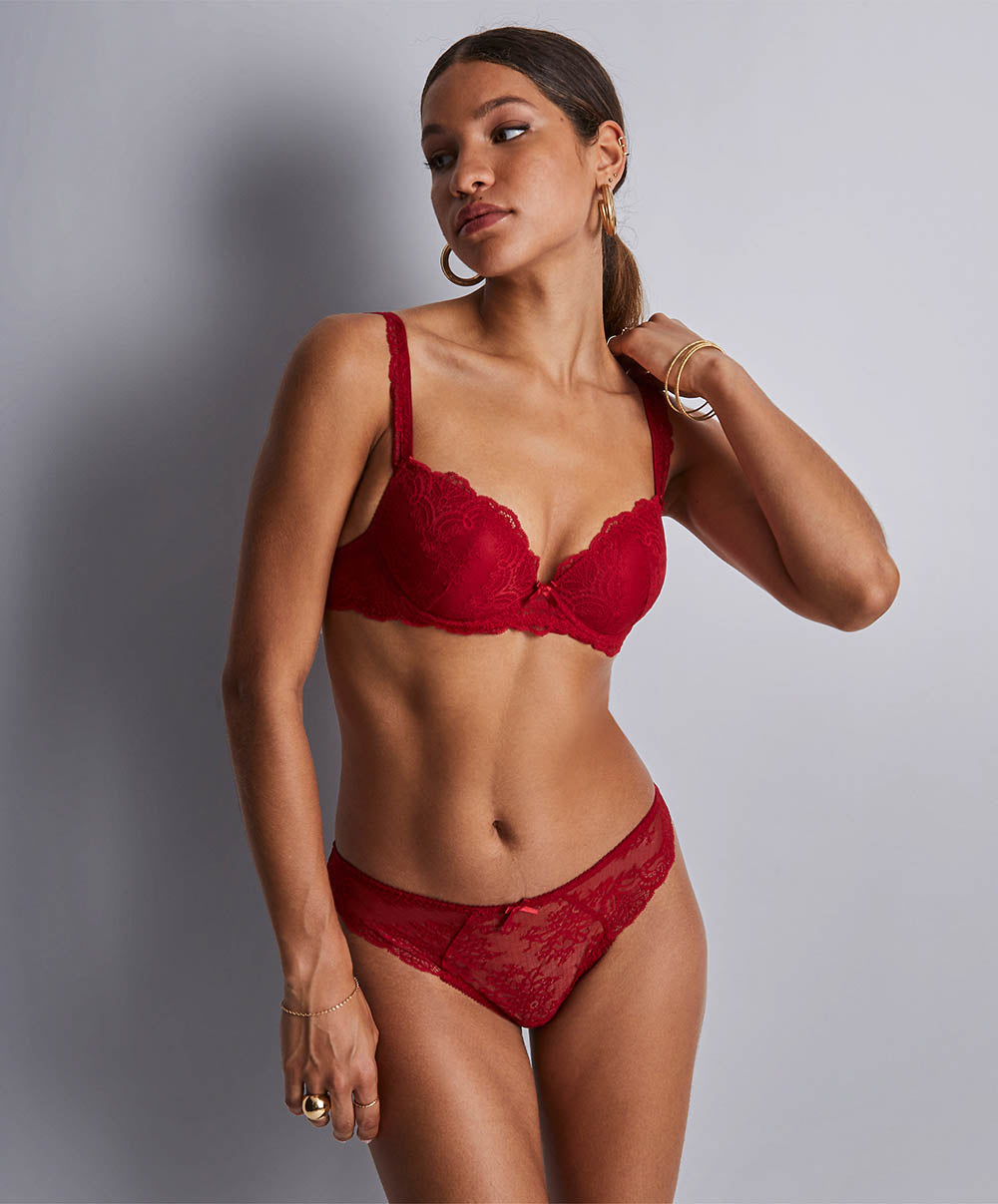 Soutien-gorge push-up coque Danse des sens Irresistible red Aubade OG08-N-IRRE