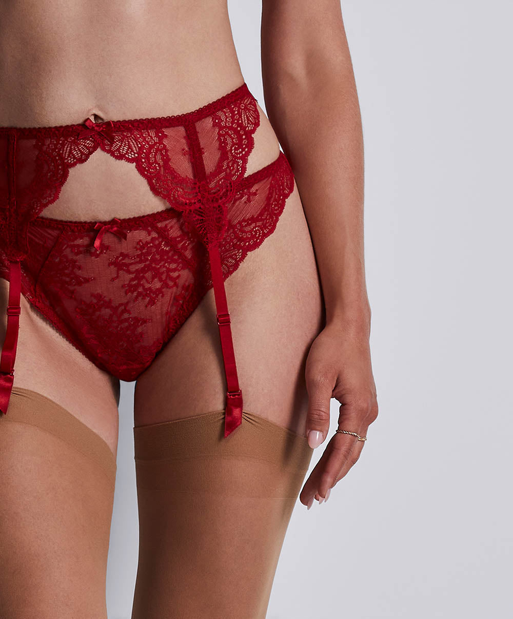 Porte-jarretelles Danse des sens Irresistible red Aubade OG50-IRRE