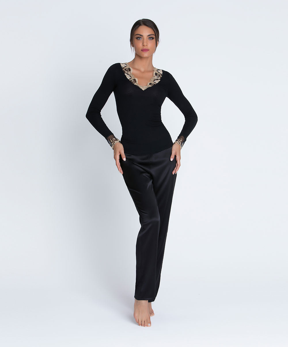 Pantalon Lise Charmel Les Nuits Chics nuit argent ALH0035-NA