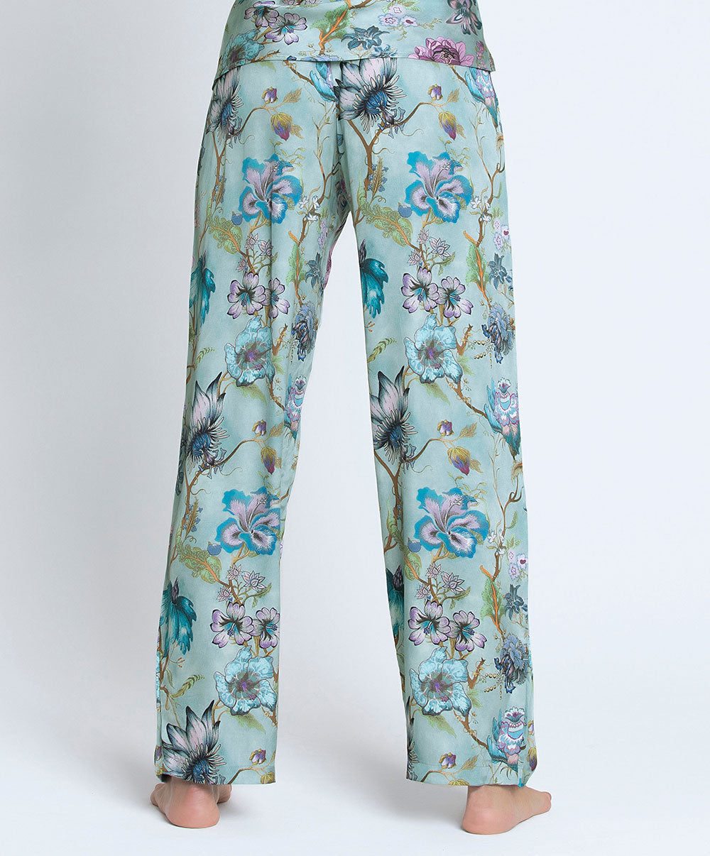 Pantalon en satin de viscose Reve en fleurs opale Lise Charmel ALJ0043 RO 2