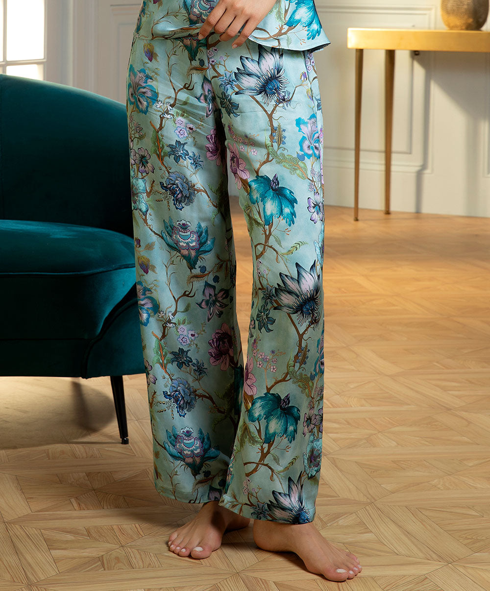 Pantalon en satin de viscose Reve en fleurs opale Lise Charmel ALJ0043 RO fashion 3