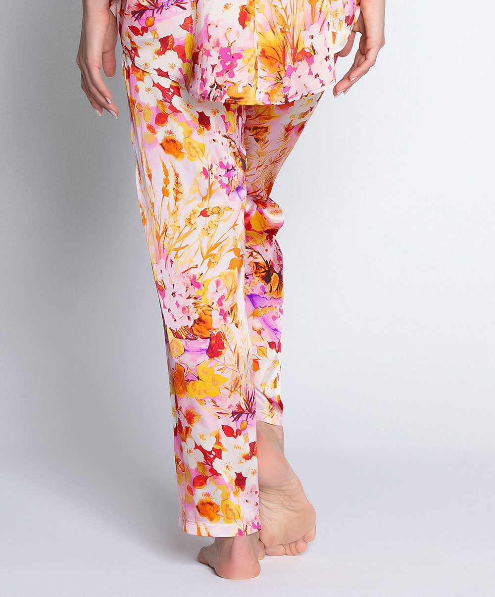 Pantalon en soie Lise Charmel Jardins de Lumière bouquet multicolore ALH0049-BL